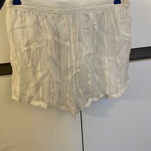 Metallic and cream shorts - new with tags